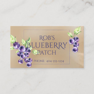 Carte de visite Vintage des bleuets