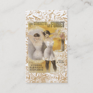 Carte de visite vintage des corsets des femmes