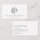 Carte de visite Vintage Dessin Floral (Devant / Derrière)