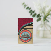 Carte de visite vintage d'hôtel du Taj Mahal (Debout devant)