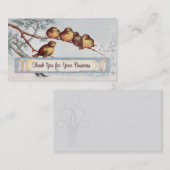 Carte de visite vintage d'illustration d'oiseaux (Devant / Derrière)