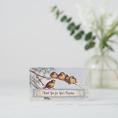 Carte de visite vintage d'illustration d'oiseaux (Debout devant)