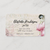 Carte de visite vintage d'oiseaux (Dos)