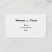 Carte de visite vintage d'oiseaux bleus de Paris (Dos)