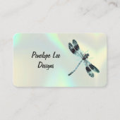 Carte De Visite Vintage Dragonfly Classic Holographic Opal (Devant)