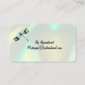 Carte De Visite Vintage Dragonfly Classic Holographic Opal (Dos)