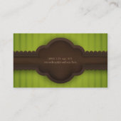 carte de visite vintage élégant avec l'étiquette (Dos)