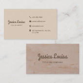 Carte De Visite Vintage et bois (Devant / Derrière)