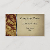 Carte De Visite Vintage feuille Batik Faux Suede (Devant)