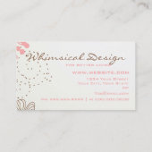 Carte De Visite Vintage Floral (Dos)