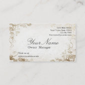 Carte De Visite Vintage floral antique (Dos)