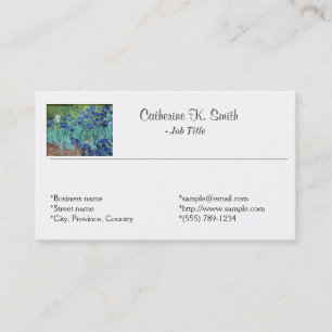 Carte De Visite Vintage florale Irises Vincent van Gogh