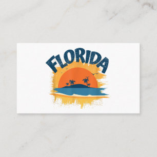 Carte De Visite Vintage Florida Retro Tee Design Sunshine