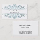 Carte De Visite Vintage Frame Swirl fleurit (Devant / Derrière)