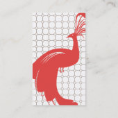 Carte de visite vintage GLAM PEACOCK (rouge/Brown) (Dos)