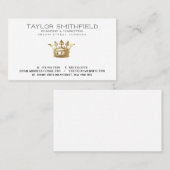 Carte de visite Vintage Gold Crown (Devant / Derrière)