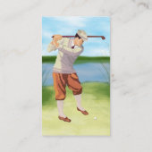 Carte De Visite Vintage Golfer de Riverbank (Dos)