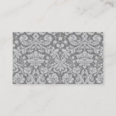 Carte De Visite Vintage Grey Damask Paris (Dos)