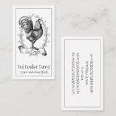 Carte De Visite Vintage Hen | Ferme (Devant / Derrière)