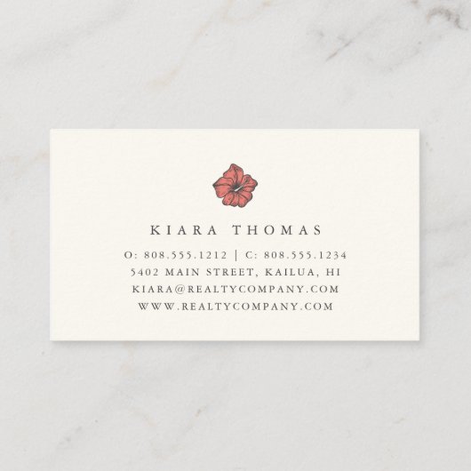 Carte De Visite Vintage insulaire (Dos)