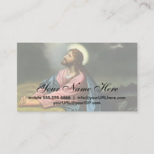 Carte De Visite Vintage Jésus Christ prier, Jardin de Gethsémani