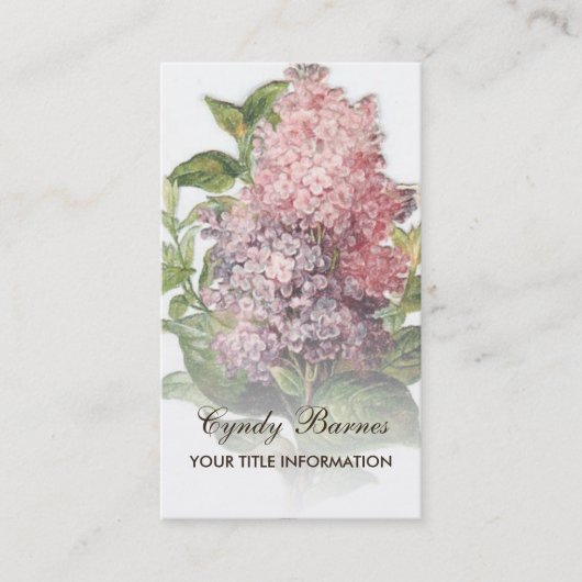 Carte de visite vintage Lilac (Devant)