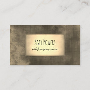 Carte De Visite vintage look sépia tressé minimaliste personnalisé