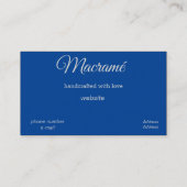 carte de visite vintage Macramé no3 (Dos)