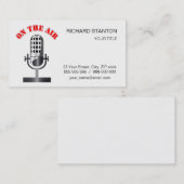 Carte De Visite Vintage microphone (Devant / Derrière)