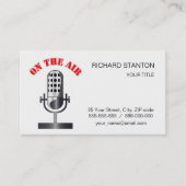 Carte De Visite Vintage microphone (Devant)