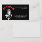 Carte De Visite Vintage microphone (Devant / Derrière)