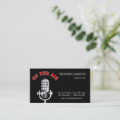 Carte De Visite Vintage microphone (Debout devant)