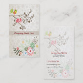 carte de visite vintage mignon d'oiseaux (Devant / Derrière)