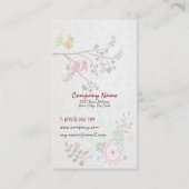 carte de visite vintage mignon d'oiseaux (Dos)