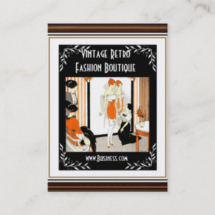 Carte de visite vintage mode rétro boutique 5