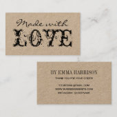 Carte De Visite vintage moderne et artisanal (Devant / Derrière)