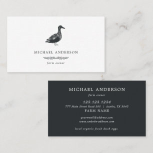 Carte De Visite Vintage moderne propriétaire simple de la ferme de