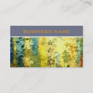 Carte De Visite Vintage motif floral rétro coloré