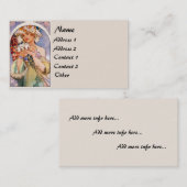 Carte de visite Vintage Mucha Lady (Devant / Derrière)