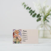 Carte de visite Vintage Mucha Lady (Debout devant)