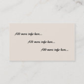 Carte de visite Vintage Mucha Lady (Dos)