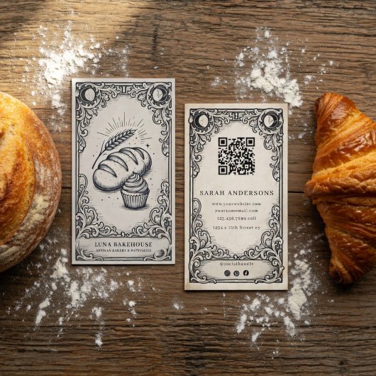 Carte De Visite Vintage Mystical Artisan Bakery 