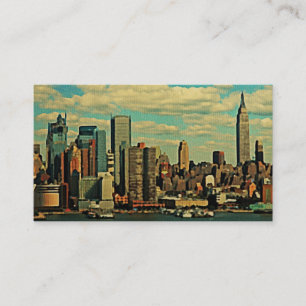Carte De Visite Vintage New York City Skyline