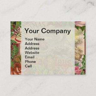 Carte De Visite Vintage Noël Père Noël Sleigh