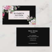 Carte de visite vintage noir (Devant / Derrière)