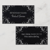 Carte De Visite Vintage noir (Devant / Derrière)