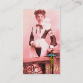 Carte De Visite VINTAGE NURSE et Gold Caduceus (Dos)