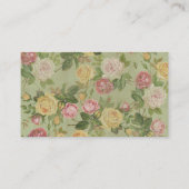 Carte De Visite Vintage Pays Floral Patiné (Dos)