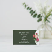 Carte De Visite Vintage Peony Garden (Debout devant)
