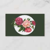 Carte De Visite Vintage Peony Garden (Dos)